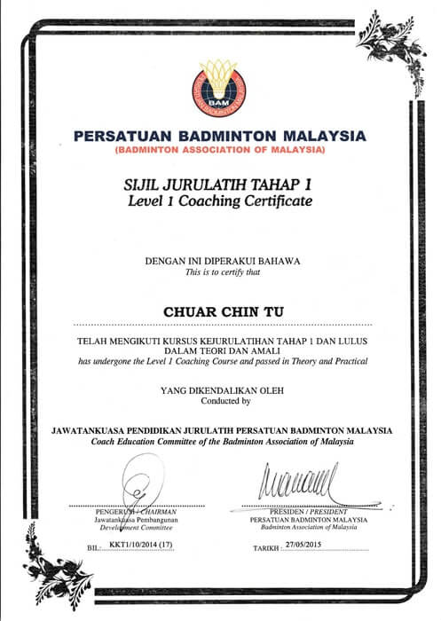 Badminton Coaching Certification Malaysia Eric Chuar Certified Badminton Coach KL Melati and Setapak
