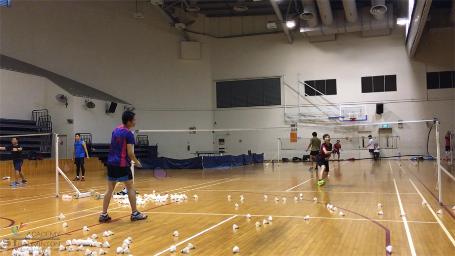 Playing catch badminton coaching by ST Badminton Academy Setapak KL 2023