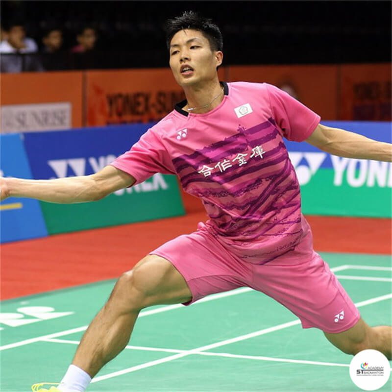 Chou Tien Chen Taiwan professional badminton player men's singles champion in action