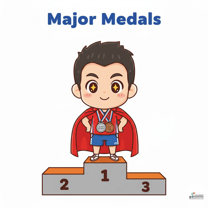 Chou Tien Chen celebrating Asian Games silver medal for Chinese Taipei in Jakarta