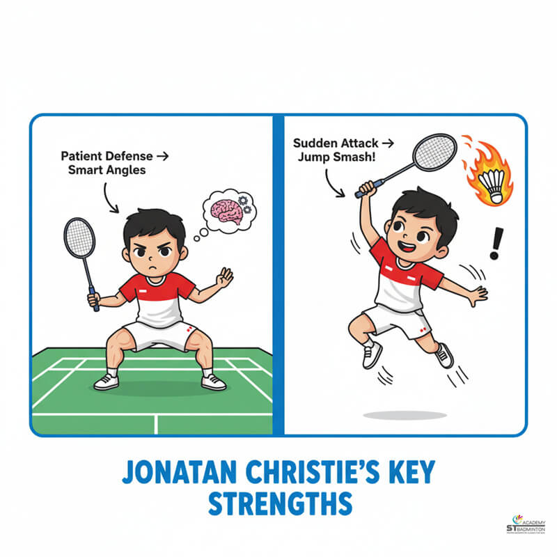 Jonatan Christie showing respectful attitude and discipline toward coaches and opponents