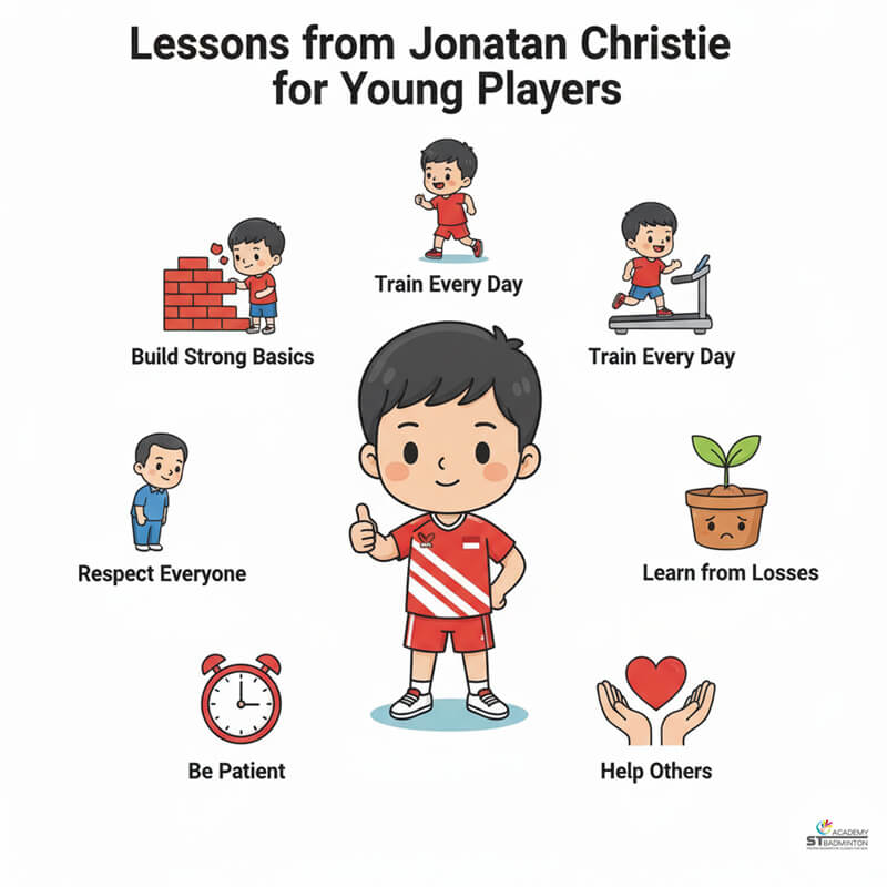 Jonatan Christie training with Indonesian national badminton team in Jakarta