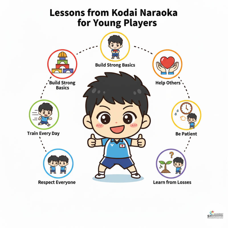 Kodai Naraoka celebrating World Tour Super 750 victory with Japanese flag display