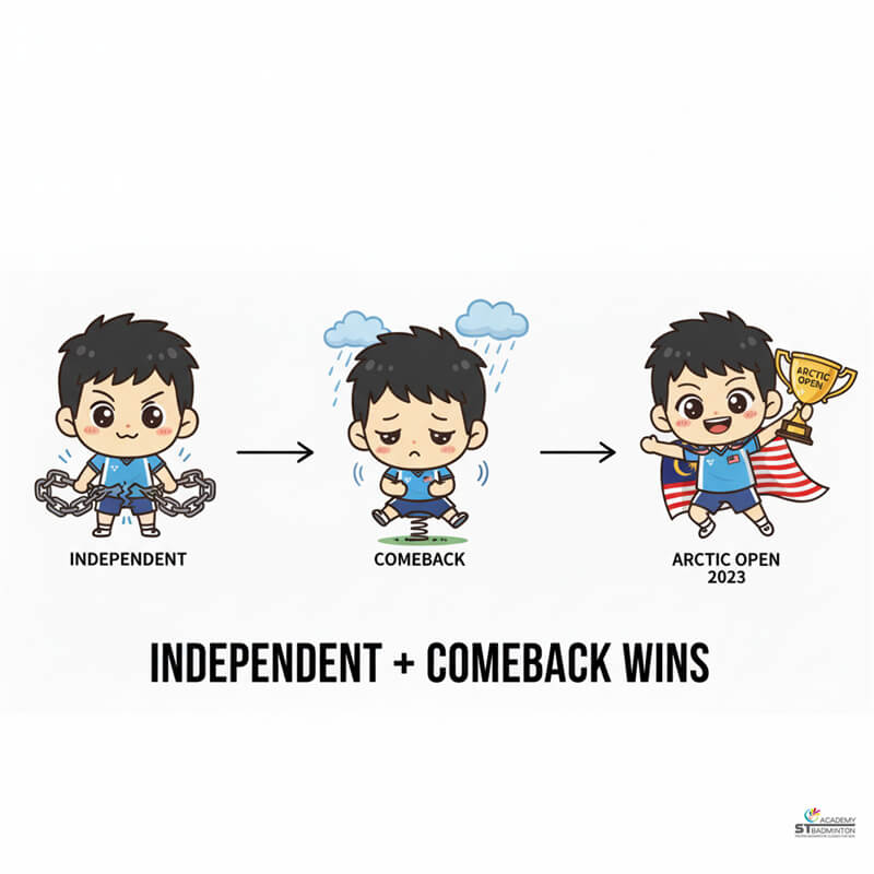 Lee Zii Jia as independent professional Malaysian badminton player competing internationally