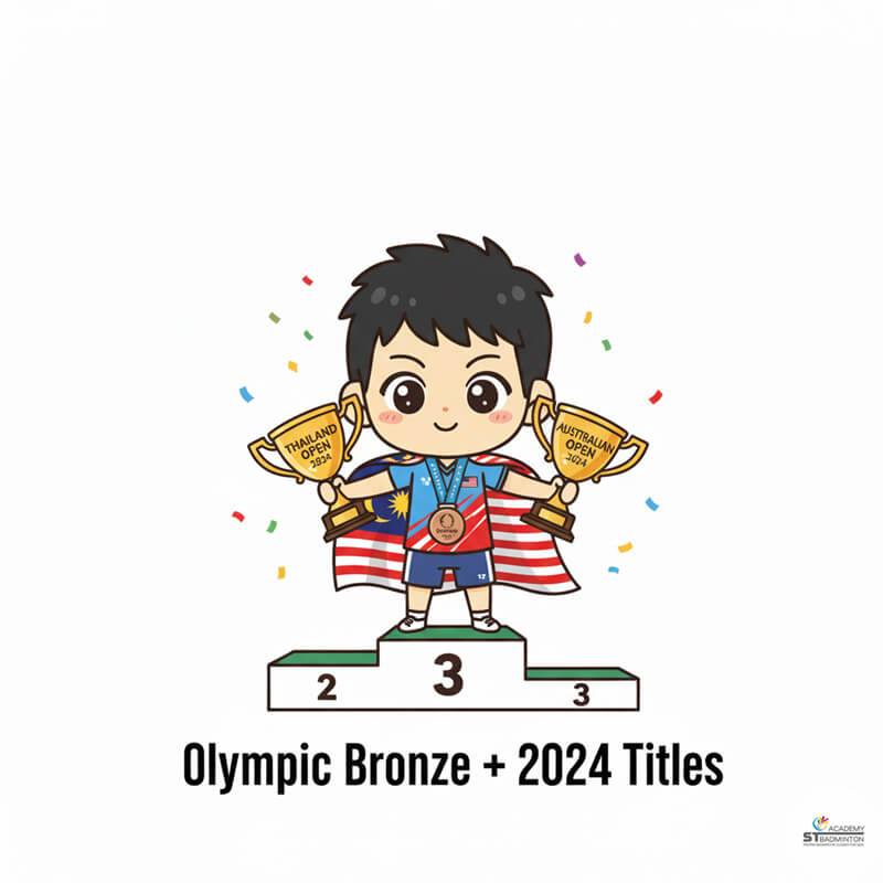 Lee Zii Jia demonstrating explosive jump smash and powerful attacking during intense rally