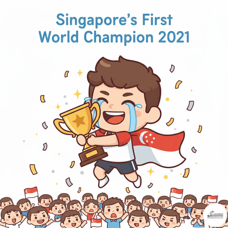 Loh Kean Yew competing at Olympic Games representing Singapore with determination and focus