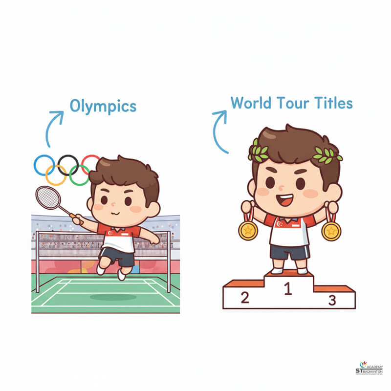 Loh Kean Yew demonstrating explosive speed and attacking smash during intense match