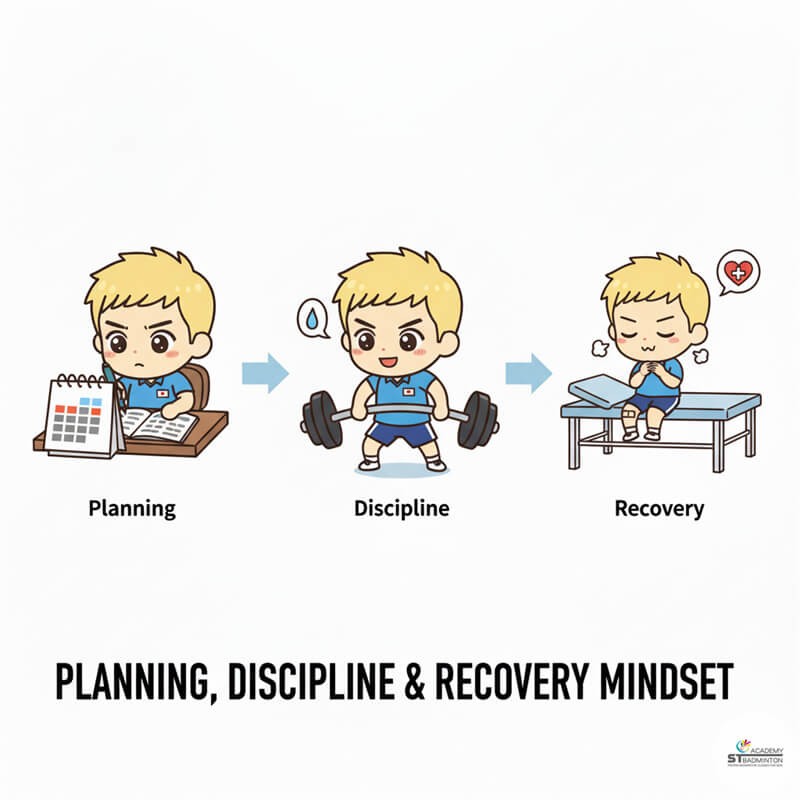 Viktor Axelsen showing professional training discipline and systematic preparation approach