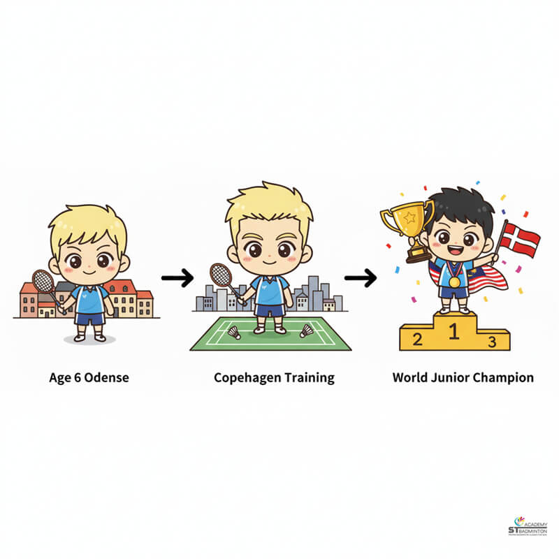 Viktor Axelsen training with professional support team in Dubai preparing for major competition