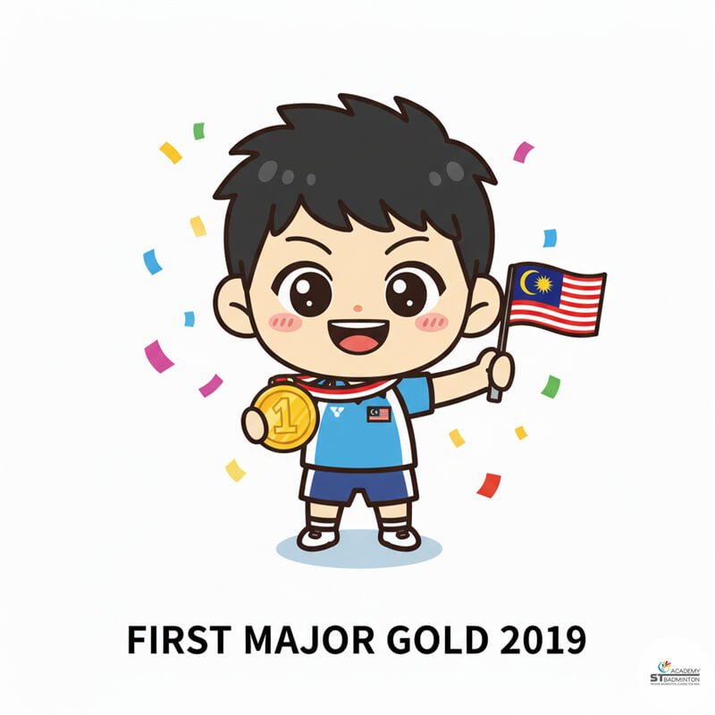 Young Malaysian badminton player training with discipline in Kedah