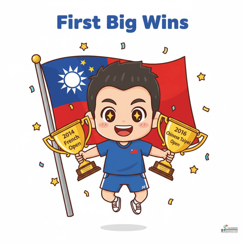 Young Taiwanese badminton player training with discipline and proper fundamentals