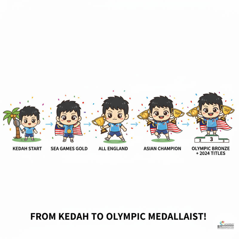 Young players in Malaysia and Singapore studying Lee Zii Jia match highlights for learning inspiration