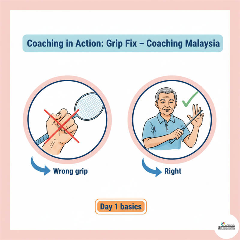 Học viên trẻ ở Kuala Lumpur học kỹ thuật nền tảng | Bài tập di chuyển chân và tách bước trong huấn luyện cầu lông.