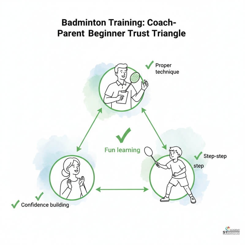 新加坡成人羽毛球訓練｜學員進行網前技術練習