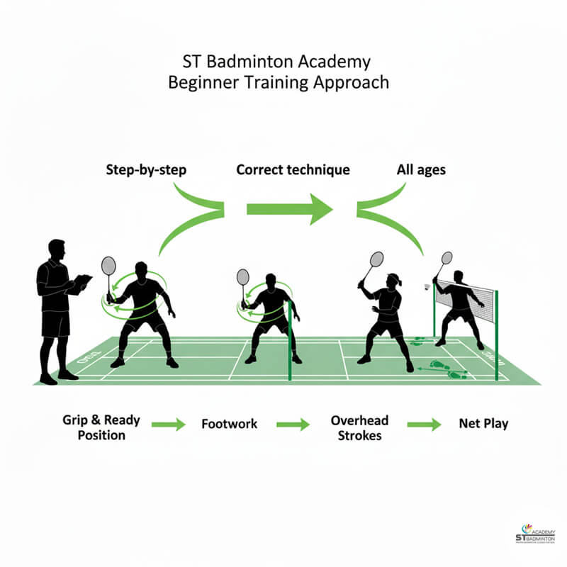 新加坡羽毛球步法訓練｜學員進行無球步法練習
