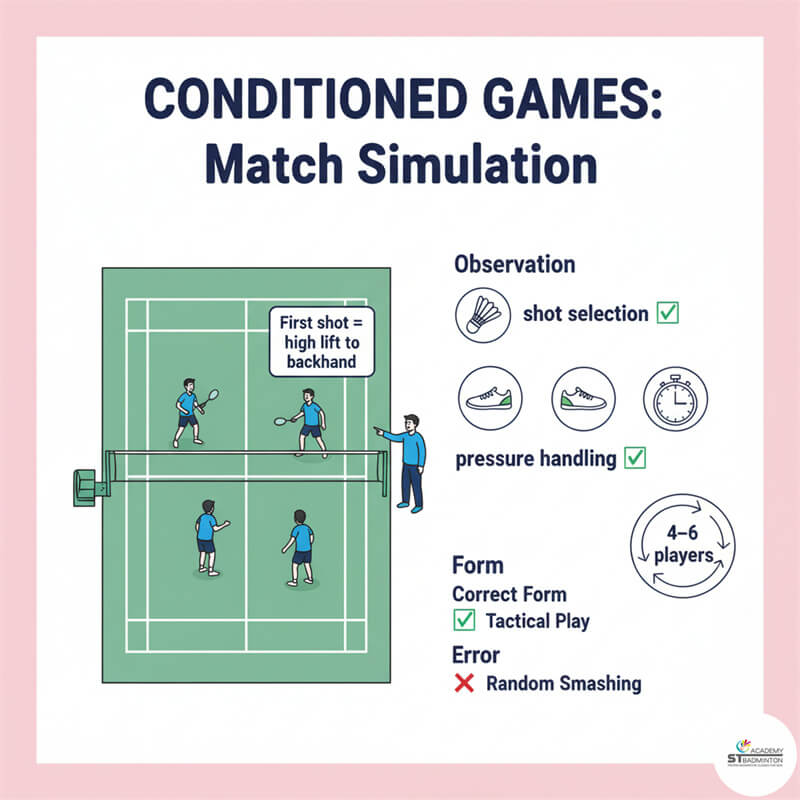 Huấn luyện viên cầu lông ở Kuala Lumpur giải thích kịch bản thi đấu cho học viên | Lớp cầu lông thi đấu