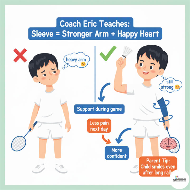 Người chơi tại Cheras, Malaysia đeo băng tay nén hỗ trợ cơ | Huấn luyện cầu lông và tập thể lực