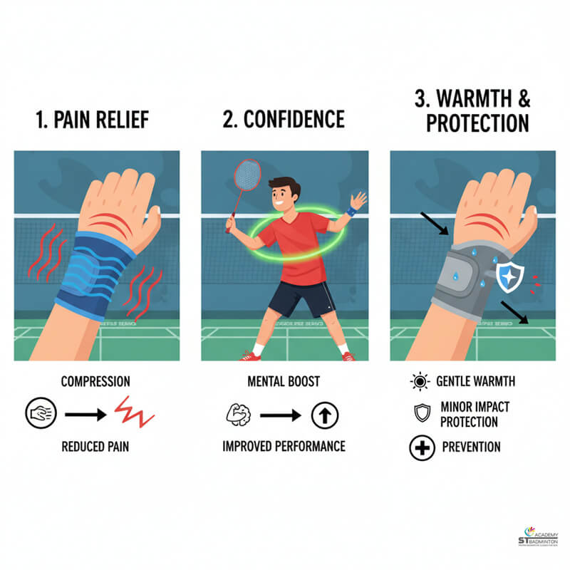 Người chơi cầu lông đeo băng quấn cổ tay ở Setapak, Kuala Lumpur để cải thiện sự ổn định | Huấn luyện cầu lông nền tảng.