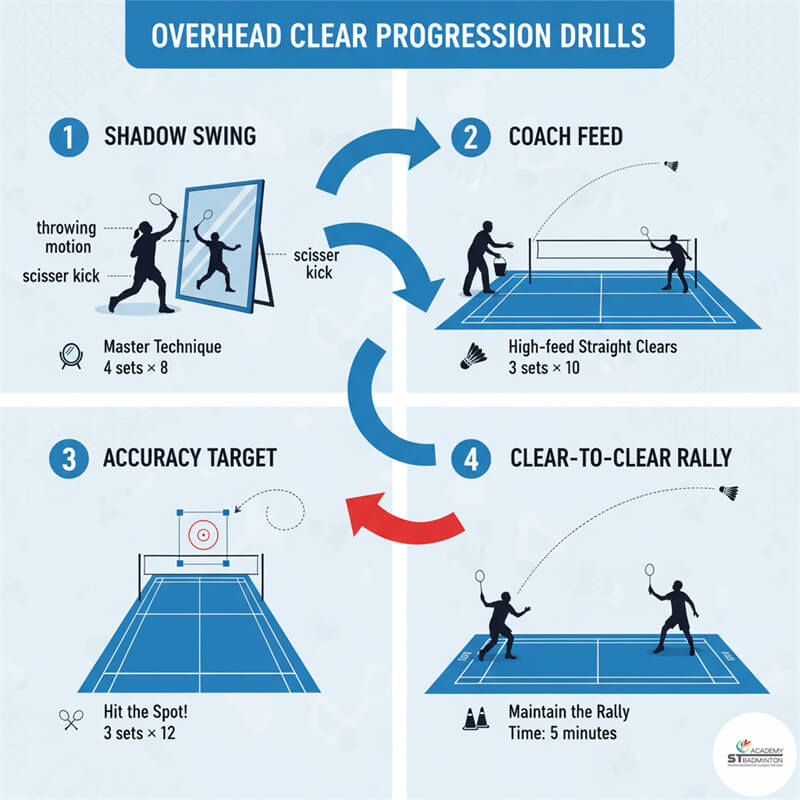 Badminton Underarm Clear Drills Badminton Underarm Clear Drills