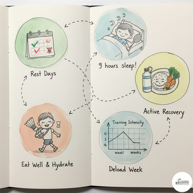 Mẹo phục hồi trong huấn luyện cầu lông tại Malaysia | Uống đủ nước là chìa khóa | Lớp ở Petaling Jaya.