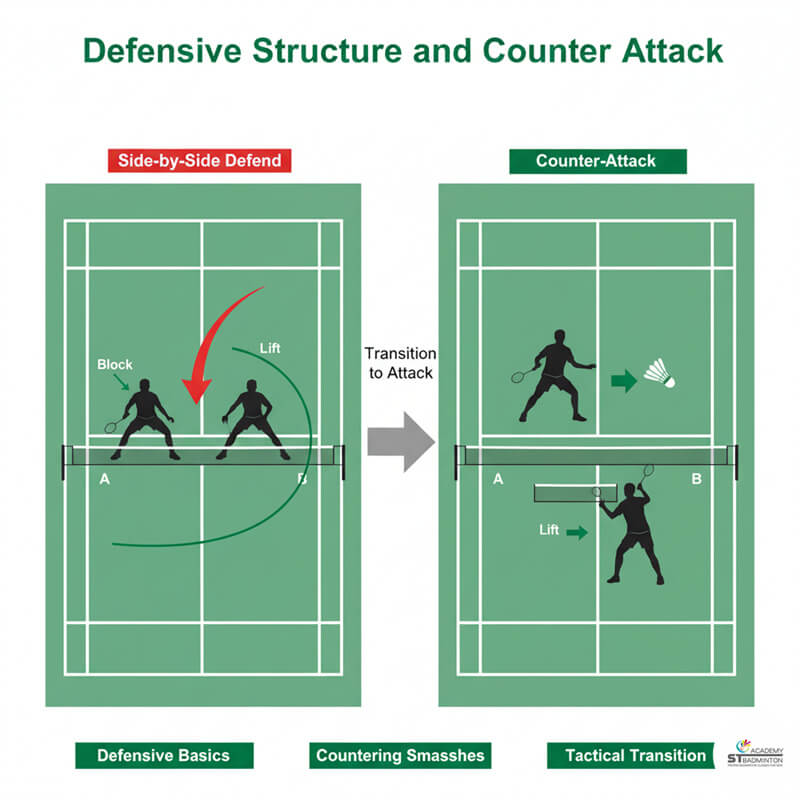 Buổi tập giao cầu và trả giao cầu đôi tại ST Badminton Academy Malaysia | Huấn luyện cầu lông Cheras