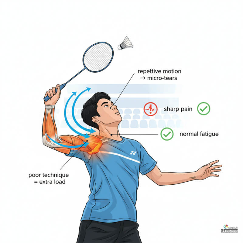 Người chơi cầu lông ở Kuala Lumpur bị đau vai sau cú đánh trên cao, cần hỗ trợ | Huấn luyện cầu lông tại Malaysia