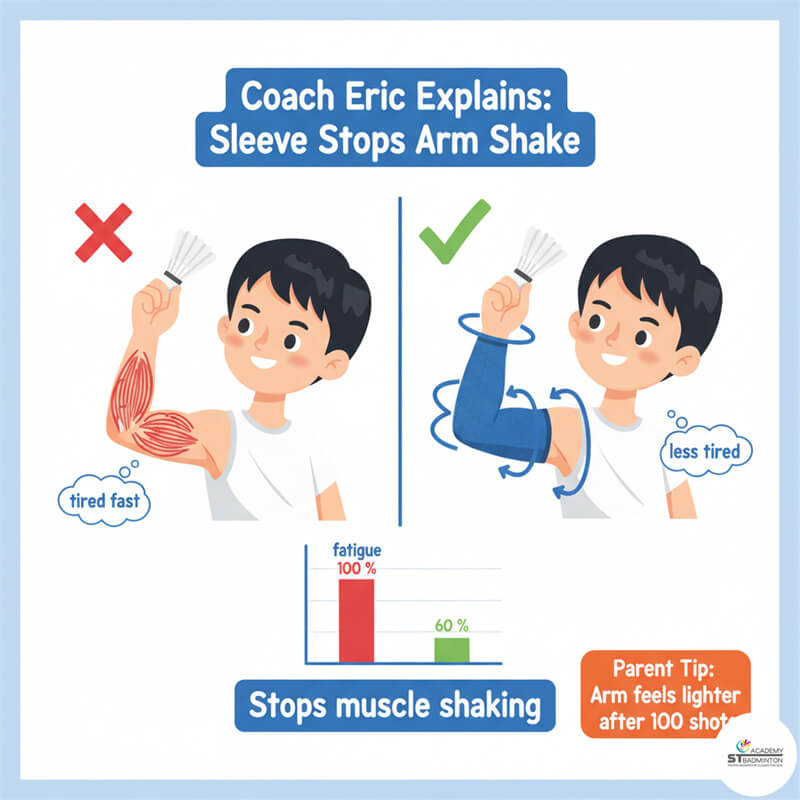 Người chơi cầu lông tại Kuala Lumpur đeo băng tay nén hỗ trợ cơ khi tập luyện | Huấn luyện cầu lông tại Setapak