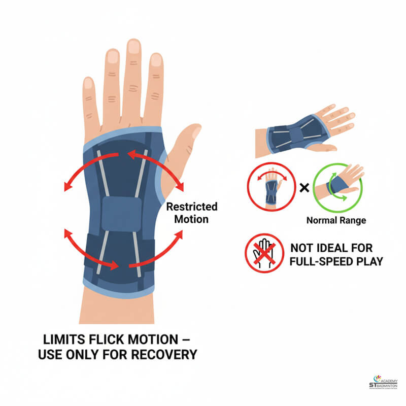 Vận động viên cầu lông thực hiện các bài tập linh hoạt cổ tay trước trận đấu tại Malaysia.