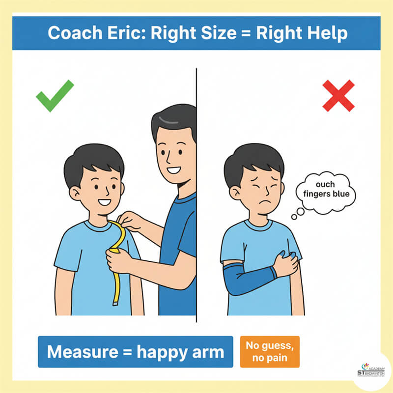Kiểm tra độ vừa vặn của băng tay nén cho người chơi cầu lông tại Kuala Lumpur | Huấn luyện viên tại Setapak