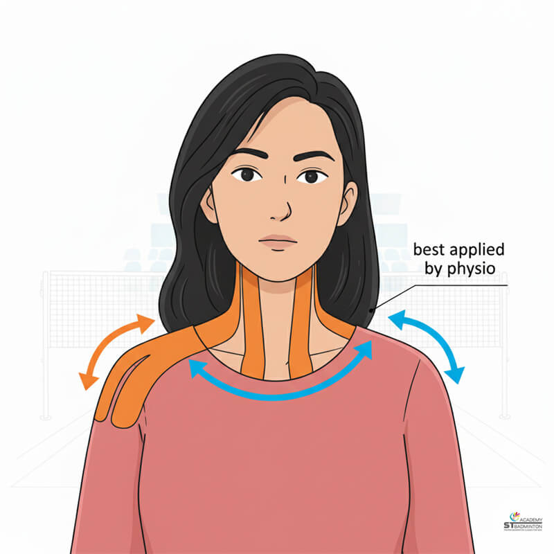 Cận cảnh đai hỗ trợ vai vừa vặn để phòng ngừa chấn thương trong các môn thể thao trên cao | Phụ kiện huấn luyện cầu lông Malaysia