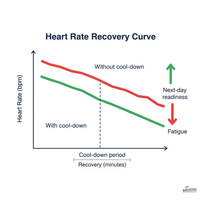 Coach supervising light recovery movement exercises near Setapak KL academy