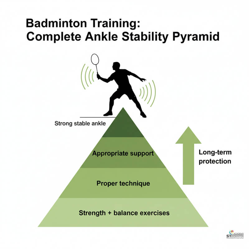 教练在 Setapak 附近指导佩戴护踝的学员进行平衡练习 | 羽毛球教练