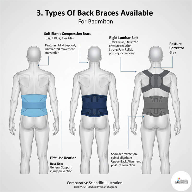 Berbagai jenis penyangga punggung bulutangkis, termasuk penyangga postur untuk pemain di Kuala Lumpur | Latihan teknik bulutangkis dewasa