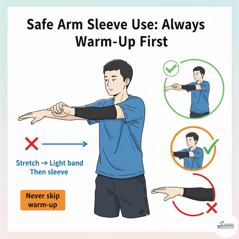 Peregangan lengan ringan sebelum memakai lengan baju untuk latihan bulutangkis di KL | Latihan kelincahan dan pergerakan kaki