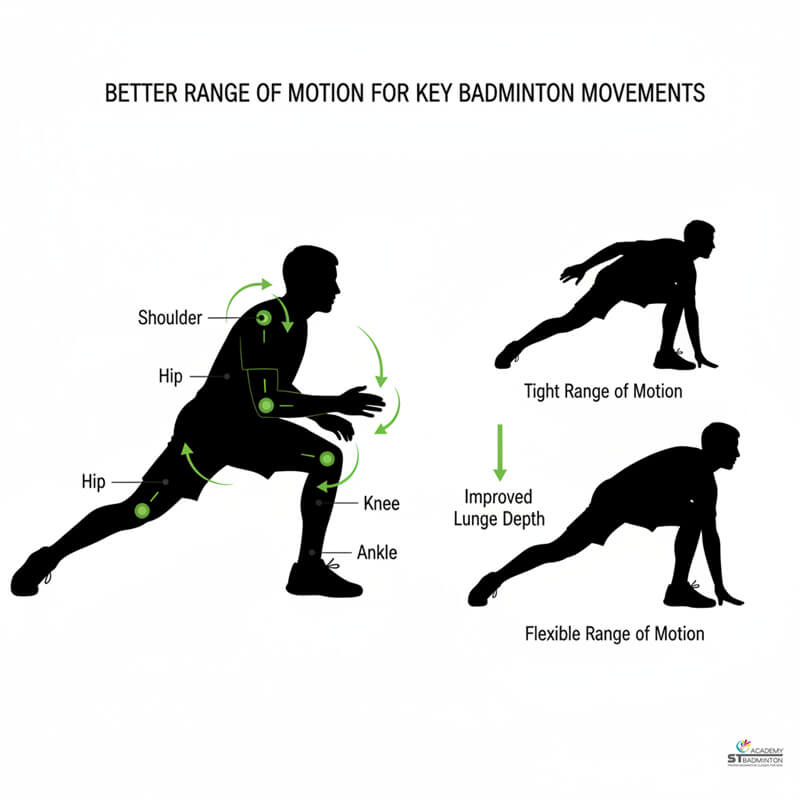 Junior badminton players doing dynamic stretching before training session in Setapak Kuala Lumpur