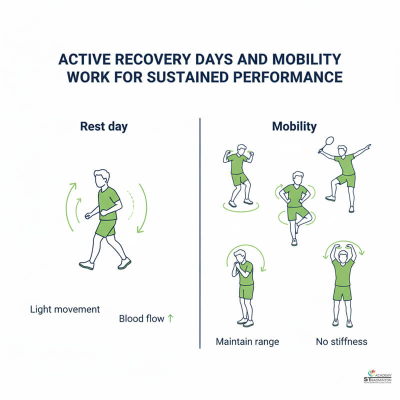 Junior shuttler in Singapore practising foam rolling for leg muscle recovery