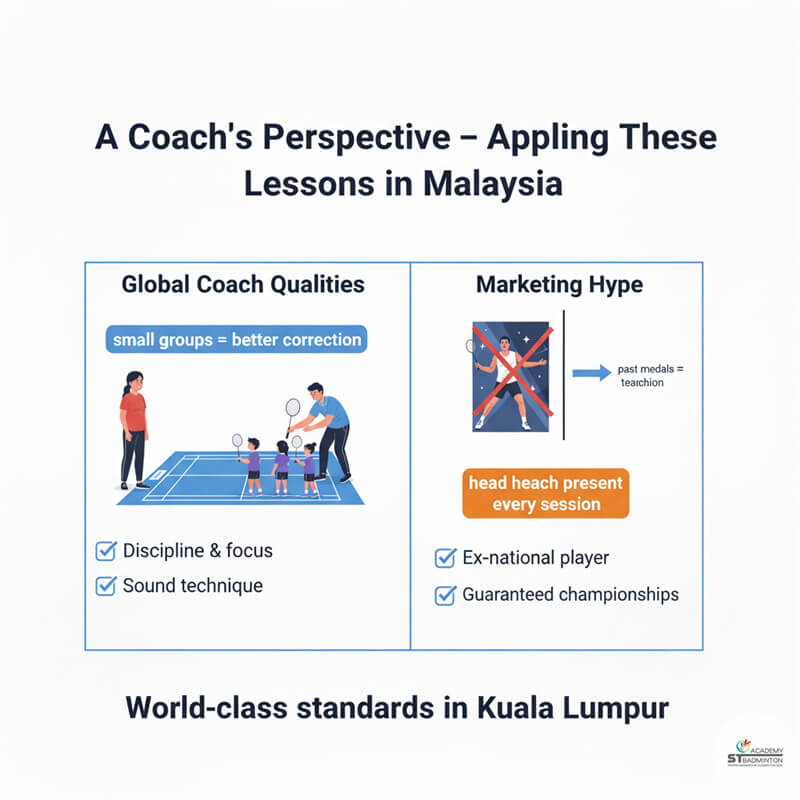 Phụ huynh tại Kuala Lumpur quan sát buổi huấn luyện cầu lông cho trẻ em | Đánh giá chất lượng huấn luyện viên tại Setapak Malaysia