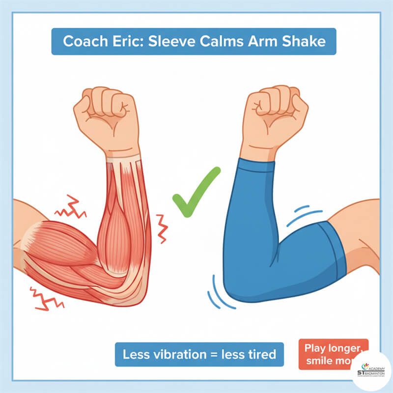 Người chơi thực hiện cú đập cầu khi đeo băng tay nén hỗ trợ cơ | Huấn luyện cầu lông kỹ thuật nâng cao tại Kuala Lumpur