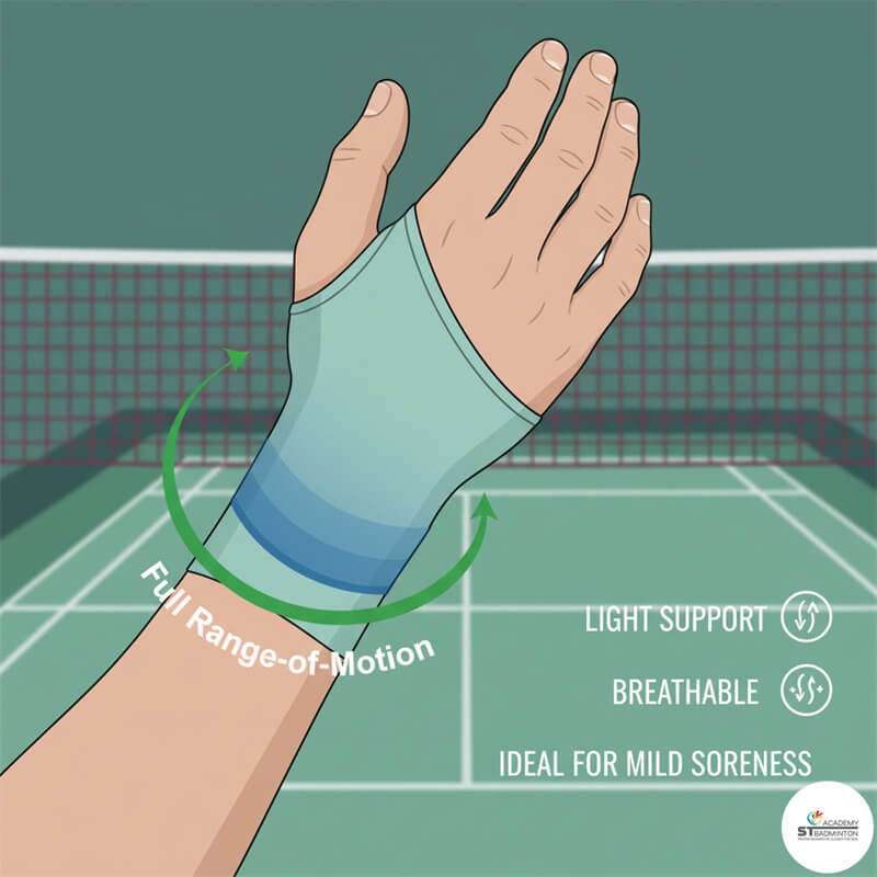 Học viên ở Malaysia thực hiện cú trái tay an toàn với đai nén hỗ trợ cổ tay | Huấn luyện kỹ thuật cầu lông.