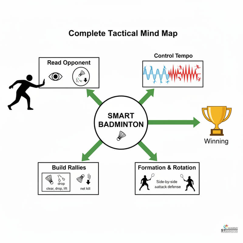 Player observing opponent movement to identify weaknesses during match in Kuala Lumpur