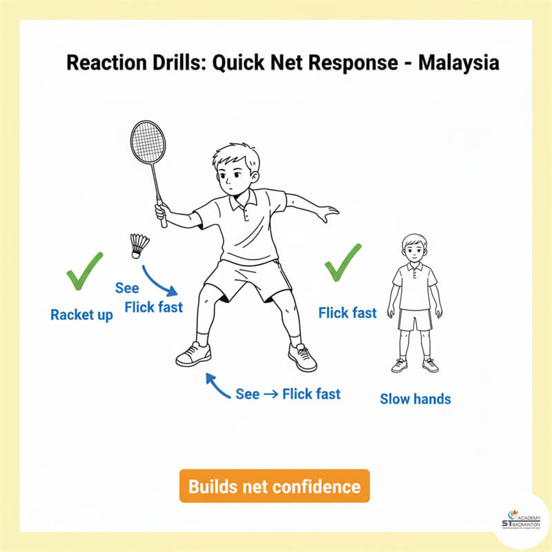 Bài tập nhanh nhẹn tại Setapak | Vận động viên thực hiện cú rướn người về phía trước trong buổi huấn luyện cầu lông.