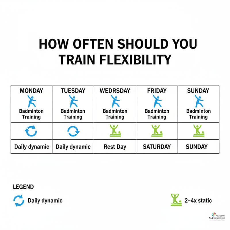 School team players doing ankle mobility drills before badminton training in Malaysia