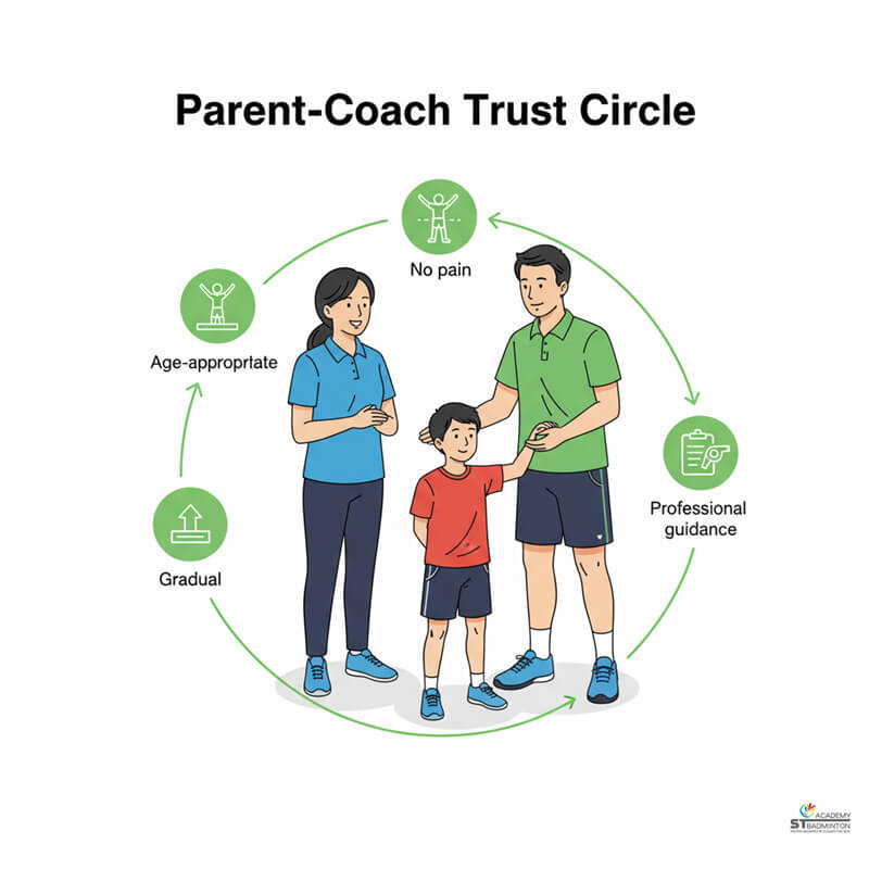 Working adult stretching hamstrings after badminton game at Singapore community court