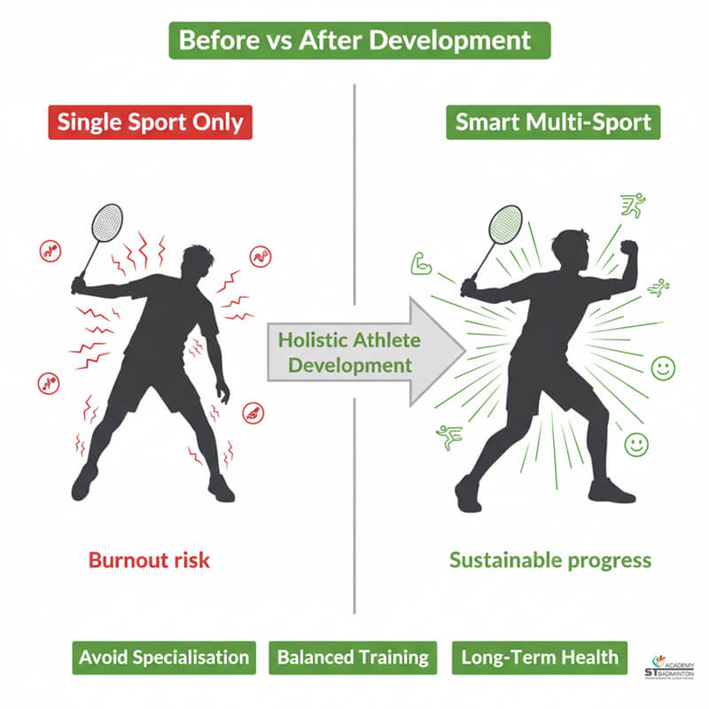 Petaling Jaya 的成人球員將羽毛球課與健身房訓練及慢跑結合｜成人羽毛球訓練