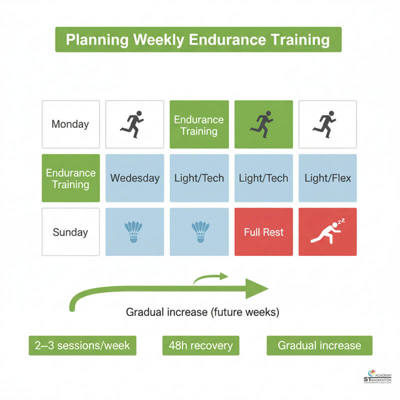Certified badminton coach planning weekly endurance sessions for players in Setapak KL