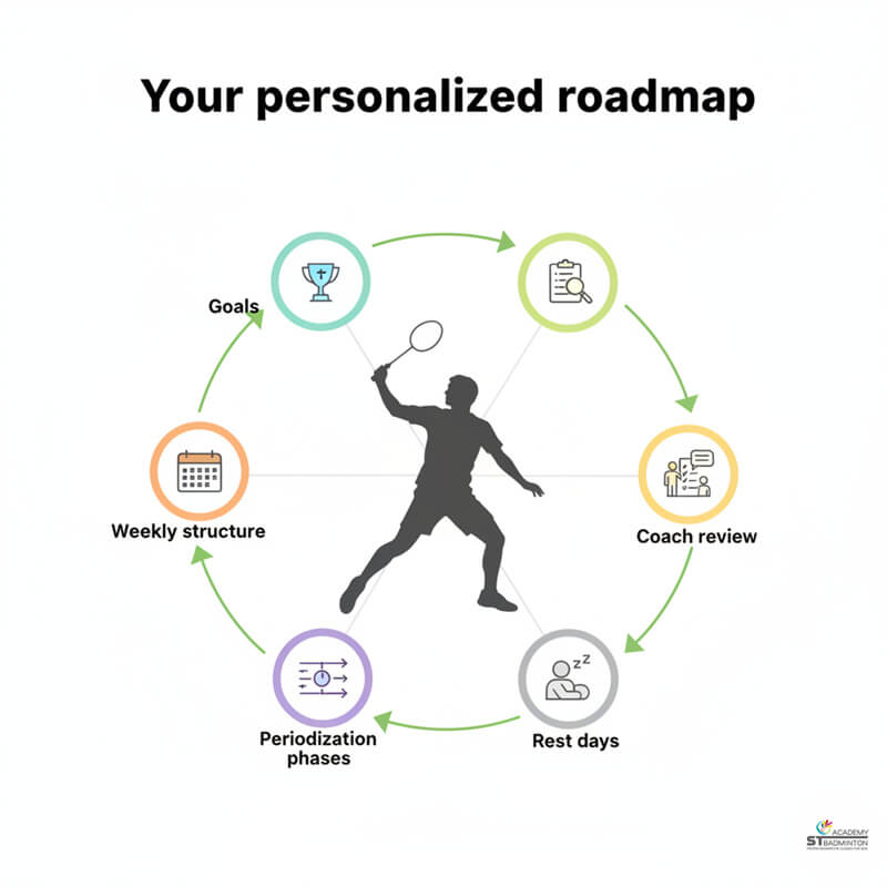 Children practicing footwork patterns from customized badminton training plan in Kuala Lumpur