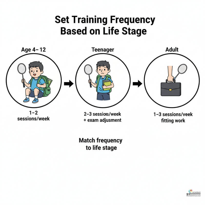Parent and child planning weekly badminton timetable in Singapore