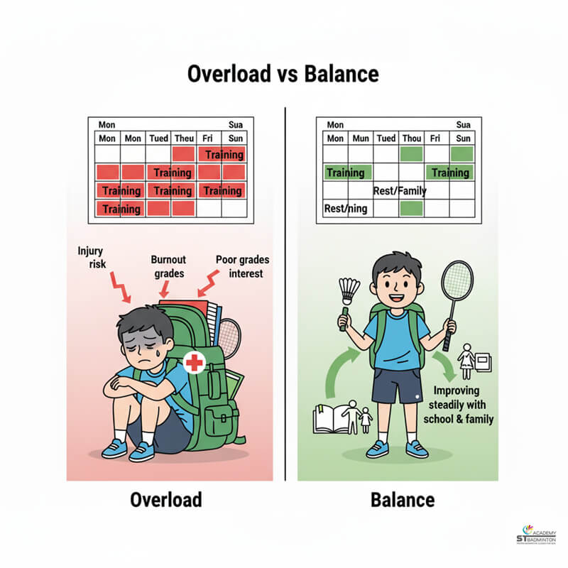 Working adult scheduling badminton sessions around office hours in Singapore