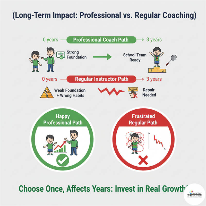 ผู้ใหญ่ฝึกซ้อมกับโค้ชที่ได้รับการรับรองในคลาสแบดมินตันที่มีโครงสร้างในกัวลาลัมเปอร์