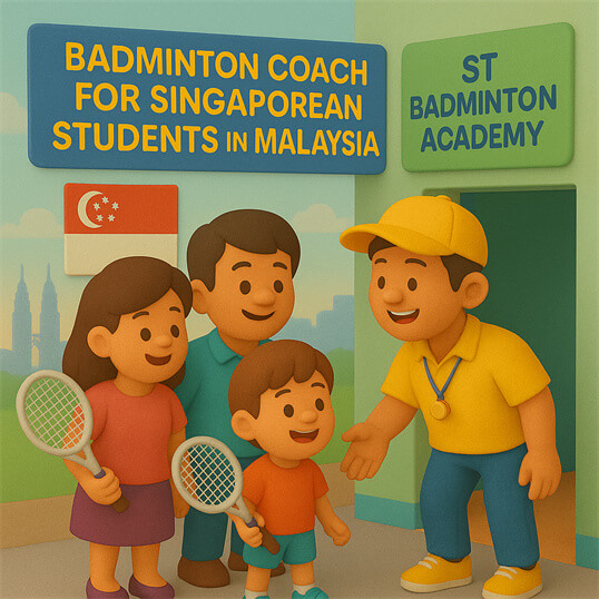 Badminton coach teaching kids in Cheras with modern techniques